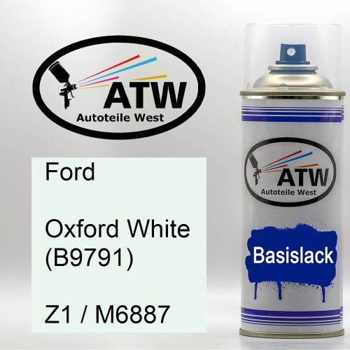 Ford, Oxford White (B9791), Z1 / M6887: 400ml Sprühdose, von ATW Autoteile West.